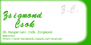 zsigmond csok business card